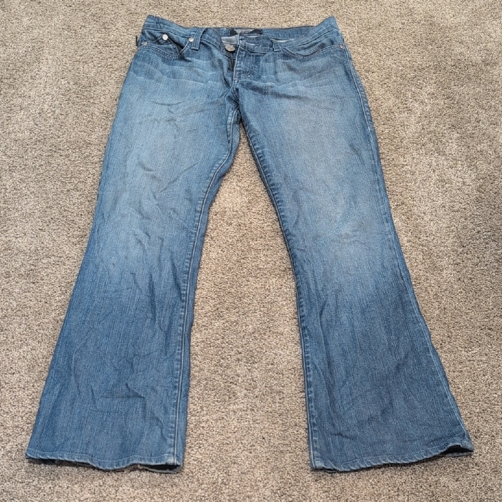 Rock & Republic Blue Flare Wide Leg Jeans